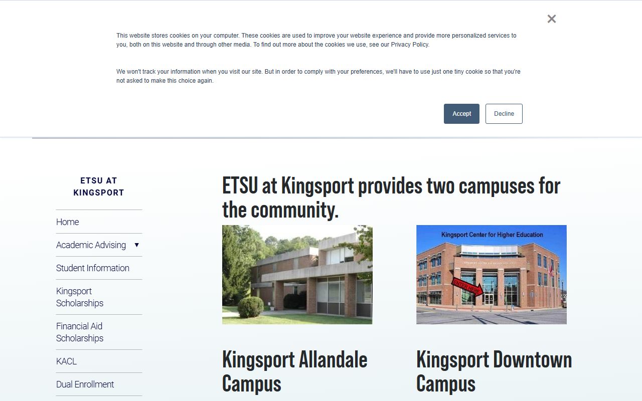 Kingsport Sex Offenders police department page from the Kingsport Police Department