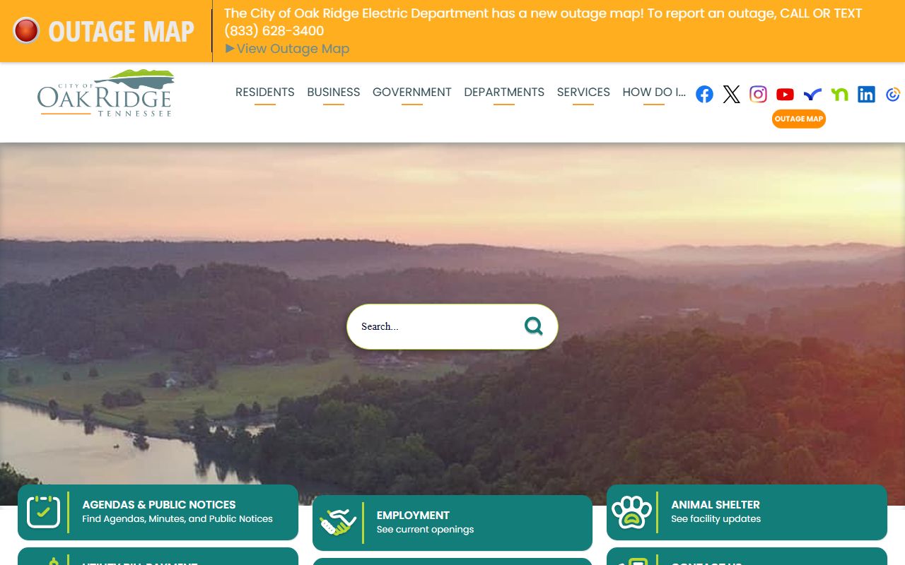 Oak Ridge Sex Offenders police department page from the Oak Ridge Police Department